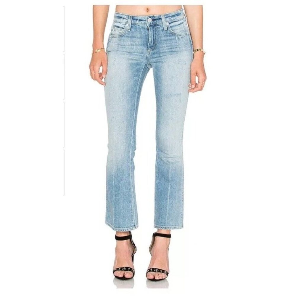 AMO Jane Sweet Cheeks crop kick flare Y2K sz 26